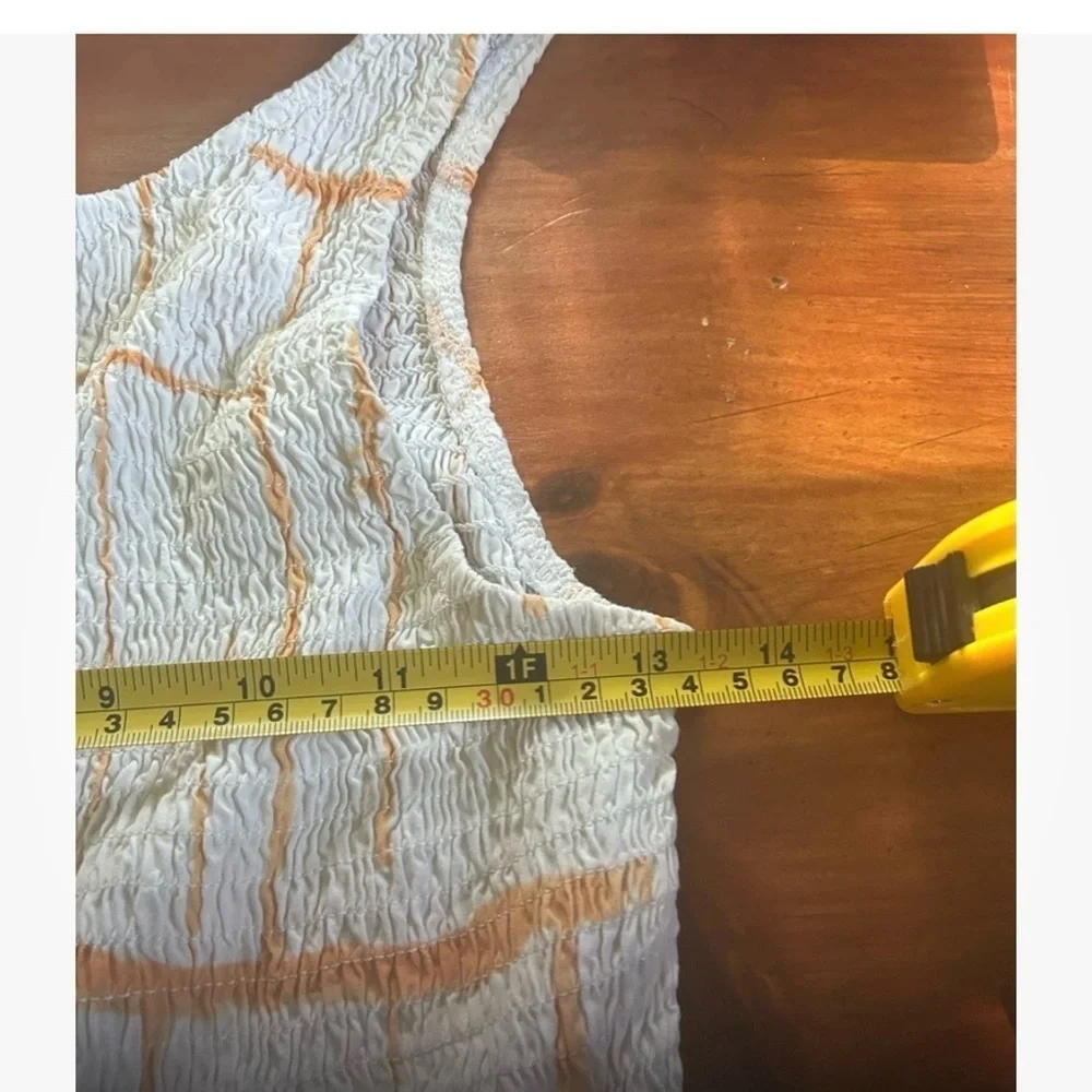 Petal and pup Aliza maxi dress. Women’s Large  Ruched Top White/Apricot Pockets - Picture 7 of 10